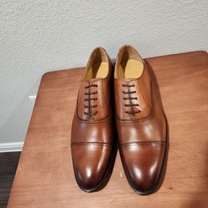 Leather Oxford Shoes - Tan